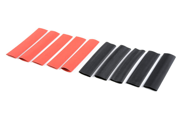 Team Corally - Shrink Tubing - 6.4mm - Red + Black - 10 pcs
