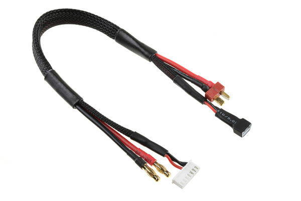 Team Corally - Charge/Balance Lead T-Plug 2S - Charger 6S XH Connector - 2S XH Connector - 14 AWG ULTRA V+ Silicon Wire - 30cm - 1 pc