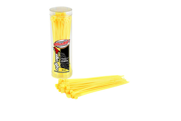 Team Corally - Cable Tie Raps - Yellow - 2.5x100mm - 50 Pcs