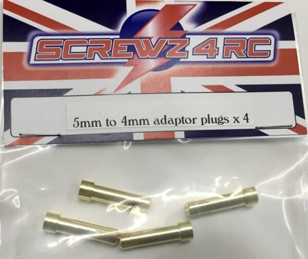 SCREWZ4RC S4RC5-4plugs 5mm-4mm adapter plugs