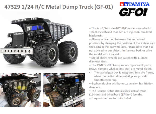 Tamiya Metal Dump Truck GF-01 - Image 3
