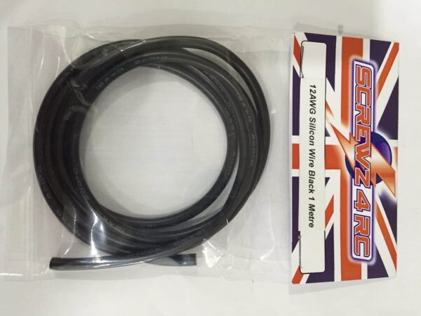 1 METER - AWG12 SILICONE WIRE (BLACK)