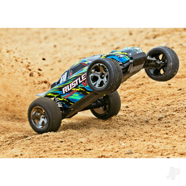 Traxxas TRX37076-4-YLW Rustler VXL 1:10 2WD TSM RTR Brushless - Yellow - Image 9