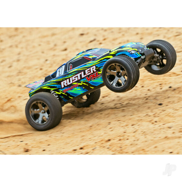 Traxxas TRX37076-4-YLW Rustler VXL 1:10 2WD TSM RTR Brushless - Yellow - Image 6