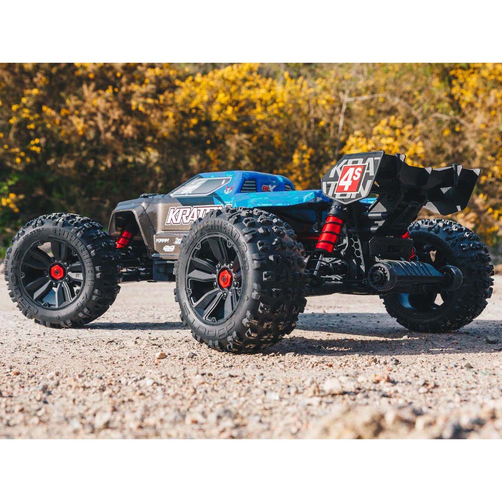 ARRMA ARA4408V2T2 1/10 KRATON 4X4 4S V2 BLX Speed Monster Truck RTR - Blue - Image 17