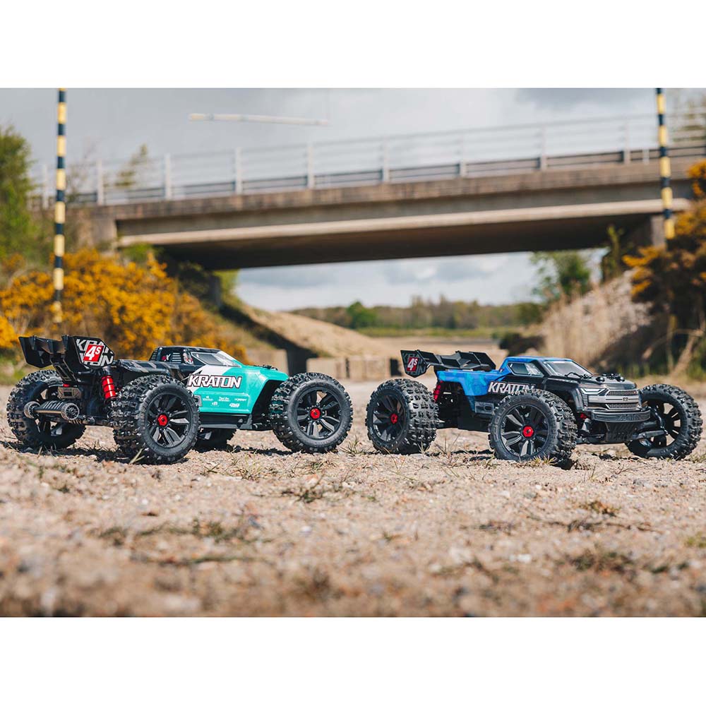 ARRMA ARA4408V2T2 1/10 KRATON 4X4 4S V2 BLX Speed Monster Truck RTR - Blue - Image 16