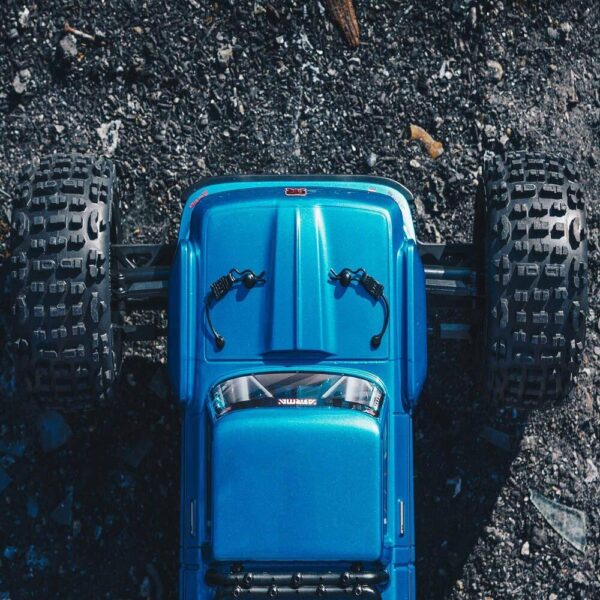 ARRMA ARA4410V2T2  1/10 Outcast 4X4 4S V2 BLX Stunt Truck RTR - Blue - Image 13