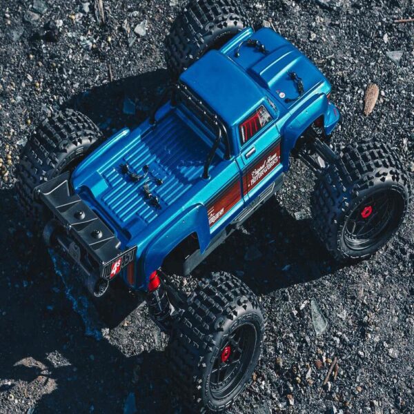 ARRMA ARA4410V2T2  1/10 Outcast 4X4 4S V2 BLX Stunt Truck RTR - Blue - Image 14