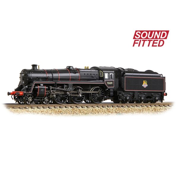 Graham Farish 372-727ASF BR Standard 5MT with BR1B Tender 73109 BR Lined Black (Early Emblem) N Gauge - Image 3