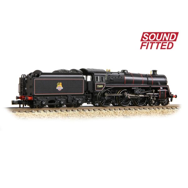 Graham Farish 372-727ASF BR Standard 5MT with BR1B Tender 73109 BR Lined Black (Early Emblem) N Gauge