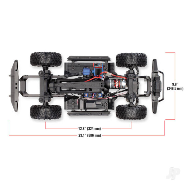 Traxxas TRX82056-4-BLK Black TRX-4 Land Rover Defender 1-10 4X4 Electric Trail Crawler - Image 14