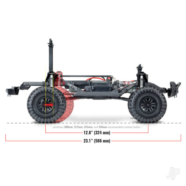 Traxxas TRX82056-4-BLK Black TRX-4 Land Rover Defender 1-10 4X4 Electric Trail Crawler - Image 18