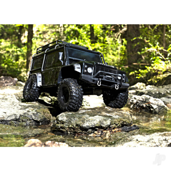 Traxxas TRX82056-4-BLK Black TRX-4 Land Rover Defender 1-10 4X4 Electric Trail Crawler - Image 5