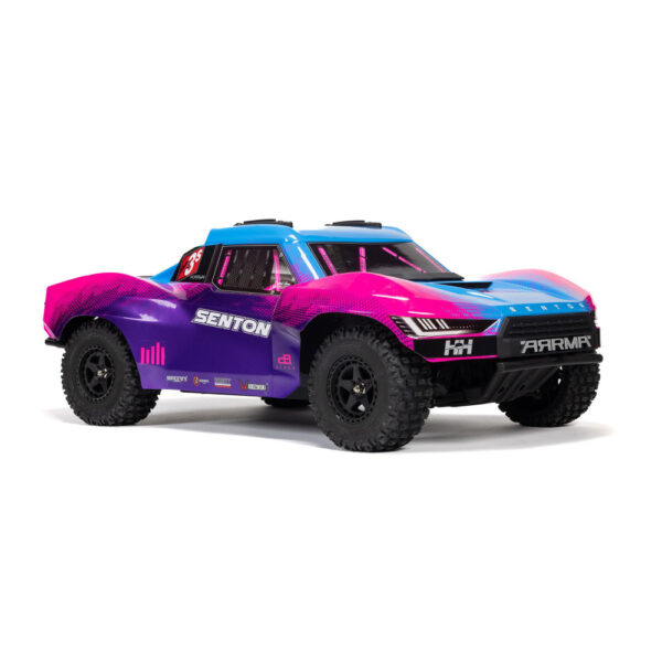 Arrma ARA4303V4T3 1/10 SENTON 223S BLX 4X4 SCT RTR with DSC Blue/Purple - Image 2