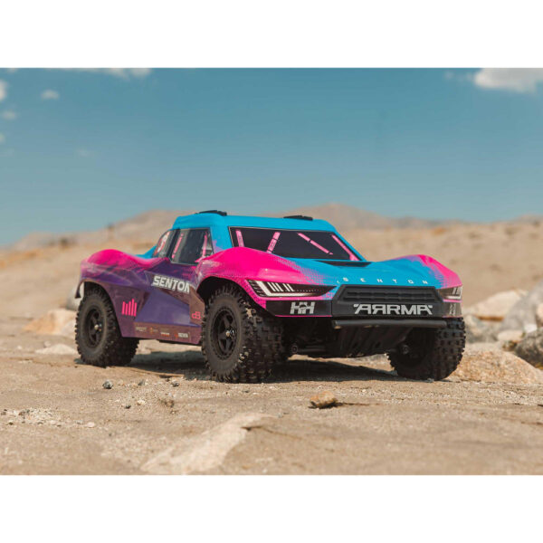 Arrma ARA4303V4T3 1/10 SENTON 223S BLX 4X4 SCT RTR with DSC Blue/Purple - Image 17