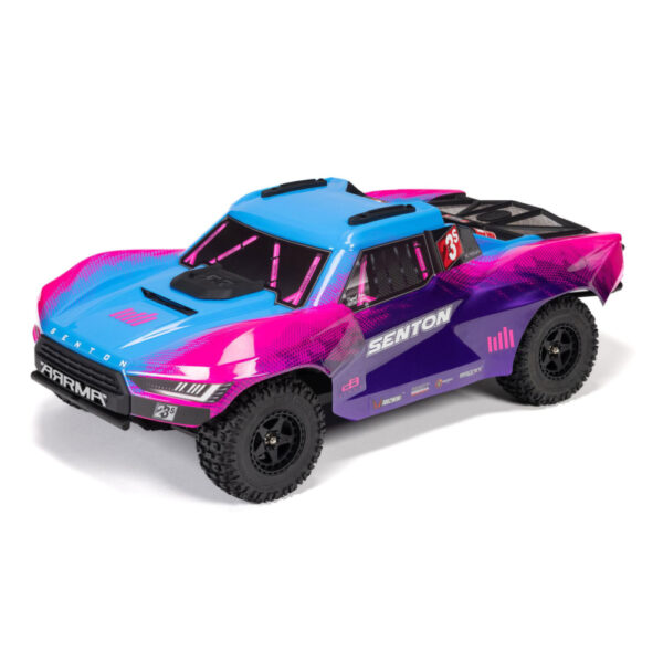 Arrma ARA4303V4T3 1/10 SENTON 223S BLX 4X4 SCT RTR with DSC Blue/Purple - Image 4