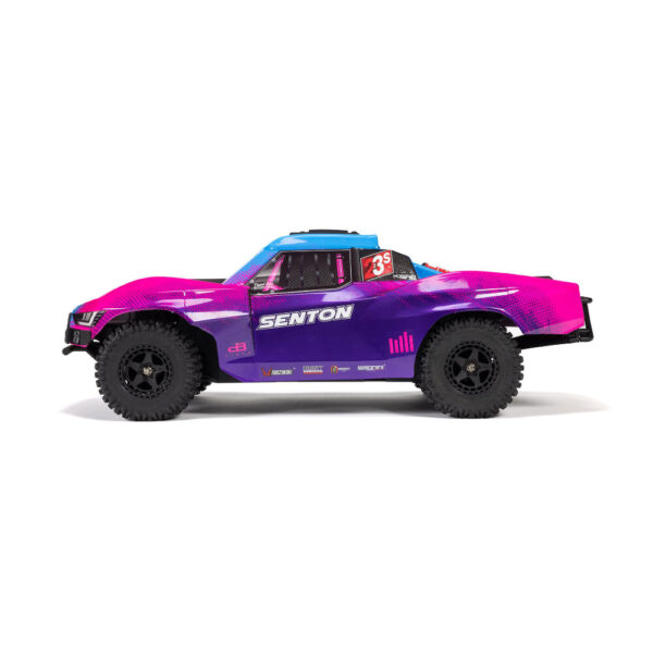 Arrma ARA4303V4T3 1/10 SENTON 223S BLX 4X4 SCT RTR with DSC Blue/Purple - Image 6