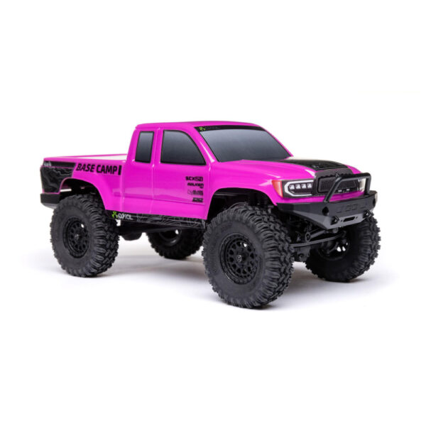 Axial AXI-1219T3 1/24 SCX24 Base Camp 4WD Rock Crawler RTR Pink - Image 2