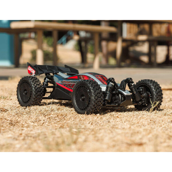 Arrma ARA2306T1 1/18 TYPHON GROM 223S BLX 4X4 Buggy (No Batt/Charg) Silver - Image 13