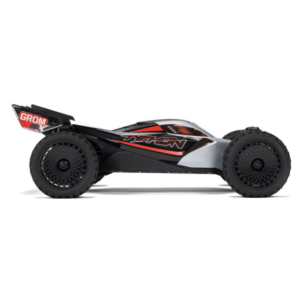 Arrma ARA2306T1 1/18 TYPHON GROM 223S BLX 4X4 Buggy (No Batt/Charg) Silver - Image 5