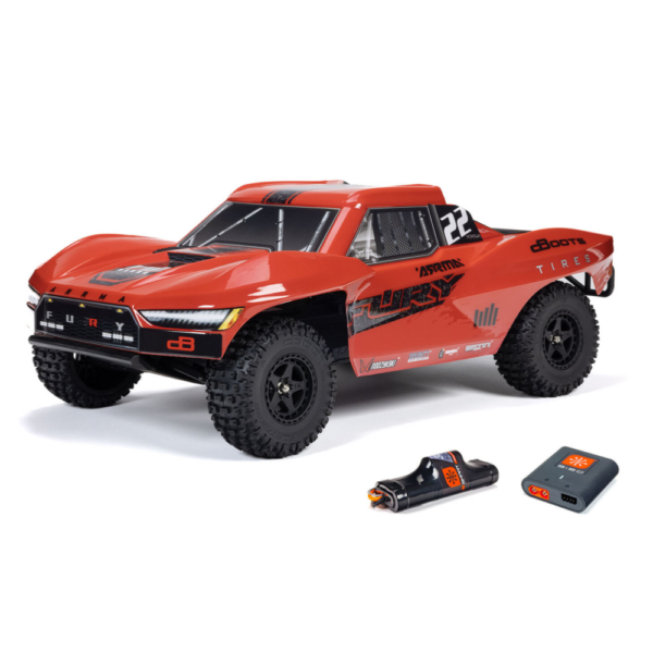 ARRMA ARA3221ST1 1/10 FURY MEGA 550 4X2 SCT with Battery & Charger Red