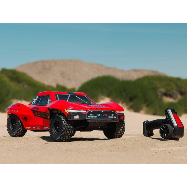 ARRMA ARA3221ST1 1/10 FURY MEGA 550 4X2 SCT with Battery & Charger Red - Image 9