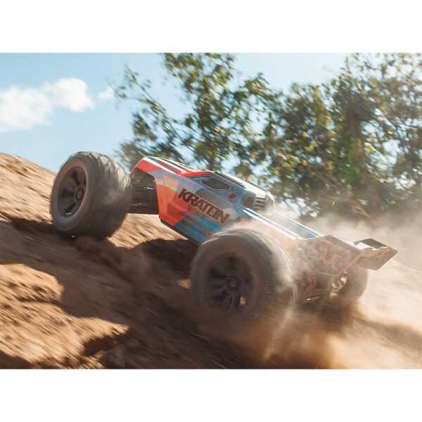 ARRMA ARA8608V6T1 1/8 KRATON 6S V6 4X4 BLX Speed Monster Truck RTR Orange - Image 7