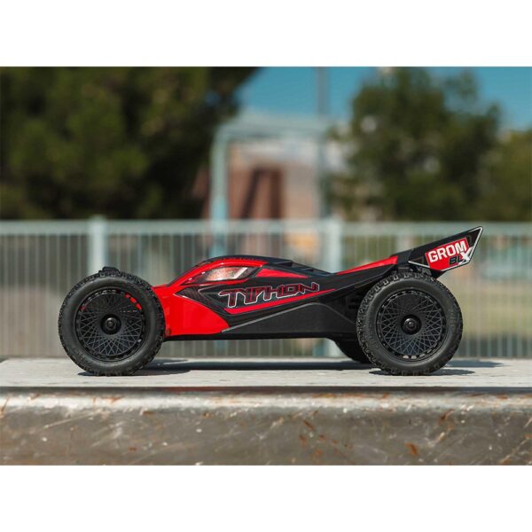 Arrma ARA2306ST1 1/18 TYPHON GROM 223S BLX 4X4 Buggy (with Batt/Charger) Red - Image 12