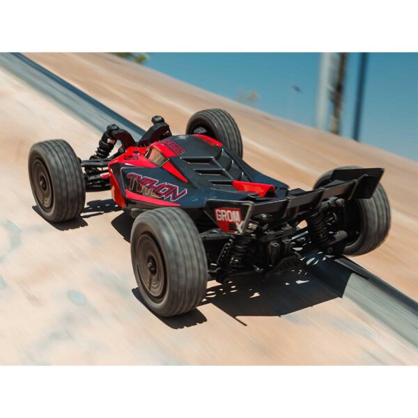 Arrma ARA2306ST1 1/18 TYPHON GROM 223S BLX 4X4 Buggy (with Batt/Charger) Red - Image 10