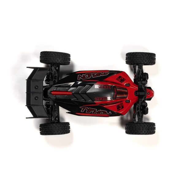 Arrma ARA2306ST1 1/18 TYPHON GROM 223S BLX 4X4 Buggy (with Batt/Charger) Red - Image 6