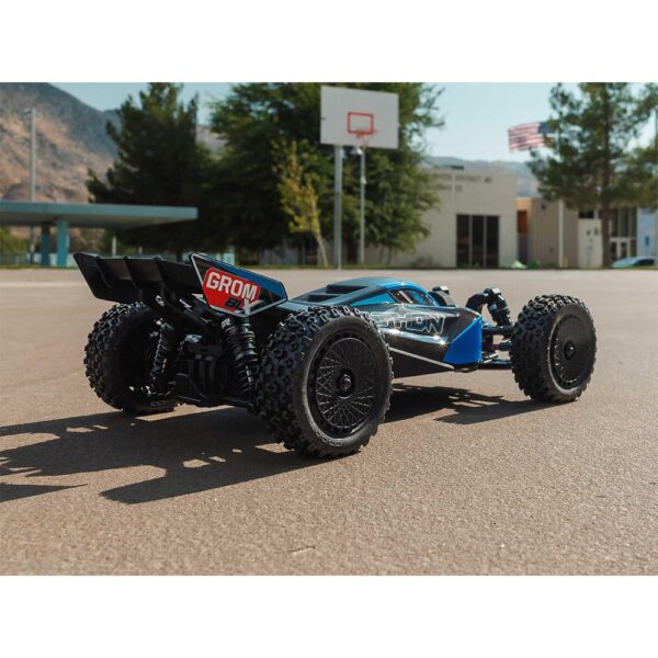 Arrma ARA2306ST2 1/18 TYPHON GROM 223S BLX 4X4 Buggy (with Batt/Charger) Blue - Image 6