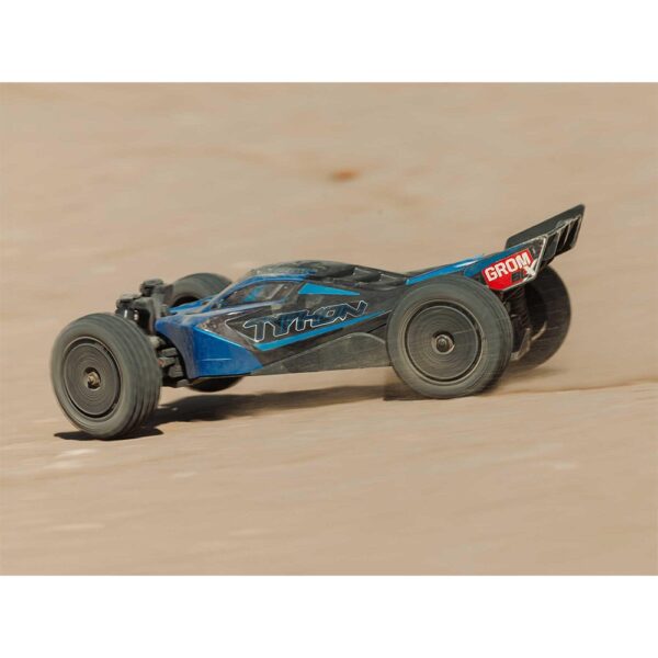 Arrma ARA2306ST2 1/18 TYPHON GROM 223S BLX 4X4 Buggy (with Batt/Charger) Blue - Image 5