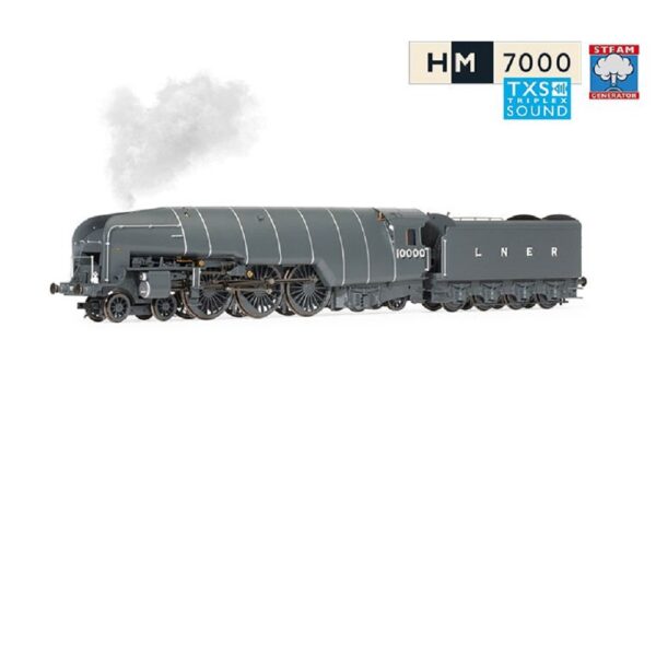 Hornby R30352SS LNER, W1 Class, 4-6-4, 10000 'Hush Hush' With Steam Generator - Era 3