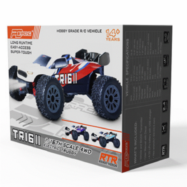 PD Racing PD304T 1/16 Radio Control TR16II Brushed Truggy - Image 2