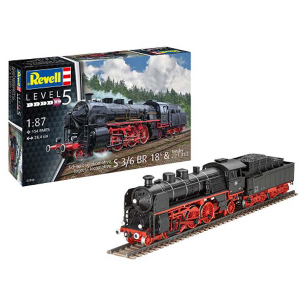 Revell R02168 1/87 Express Locomotive S3/6 BR18(5) with Tender 2‘2’T