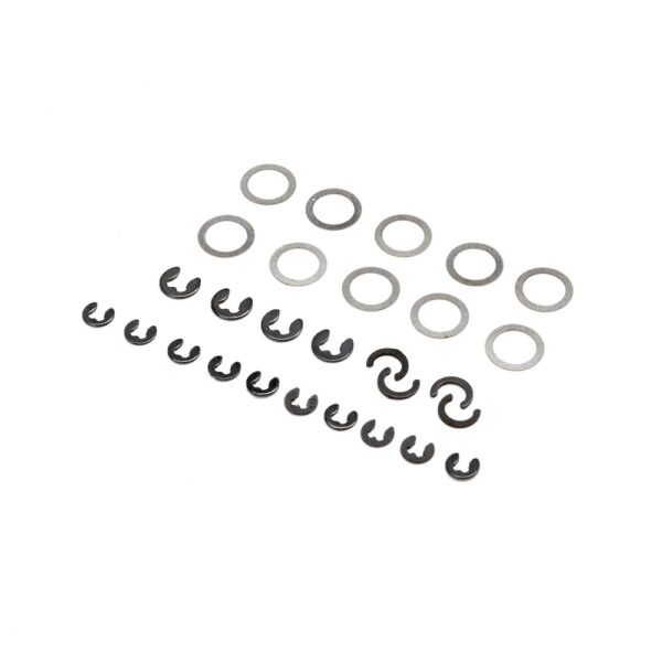 Losi LOS216009 E-Clip and Shim Set-Mini LMT