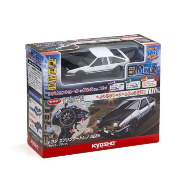 Kyosho 66612A First Mini-Z 1:28 Toyota Sprinter Trueno AE86 WH/BK - Image 7