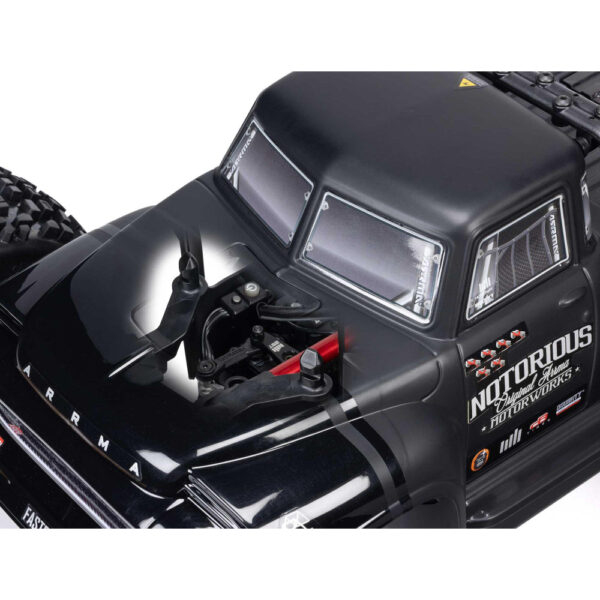 Arrma ARA8611V6T2 1/8 NOTORIOUS 6S V6 4X4 BLX Stunt Truck RTR Blue - Image 14