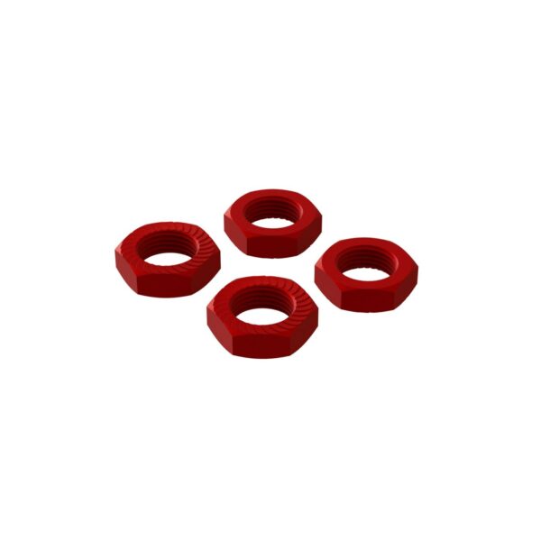 ARRMA AR310906 Aluminum Wheel Nut 17mm Red (4)