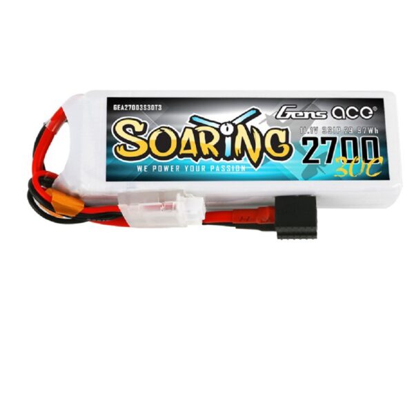 Gens Ace G3S2700-30M Li-Po 3S 11.1V 2700mAh 30C Soaring with EC3/XT60/T - Image 4