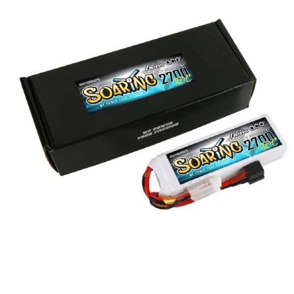 Gens Ace G3S2700-30M Li-Po 3S 11.1V 2700mAh 30C Soaring with EC3/XT60/T - Image 2