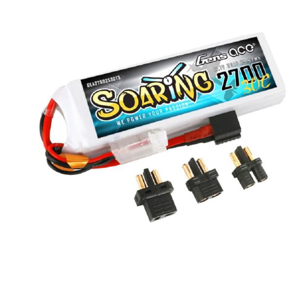 Gens Ace G3S2700-30M Li-Po 3S 11.1V 2700mAh 30C Soaring with EC3/XT60/T