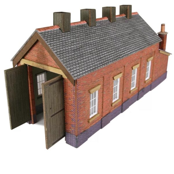 Metcalfe PN931 N Scale Red Brick Single Track Engine Shed