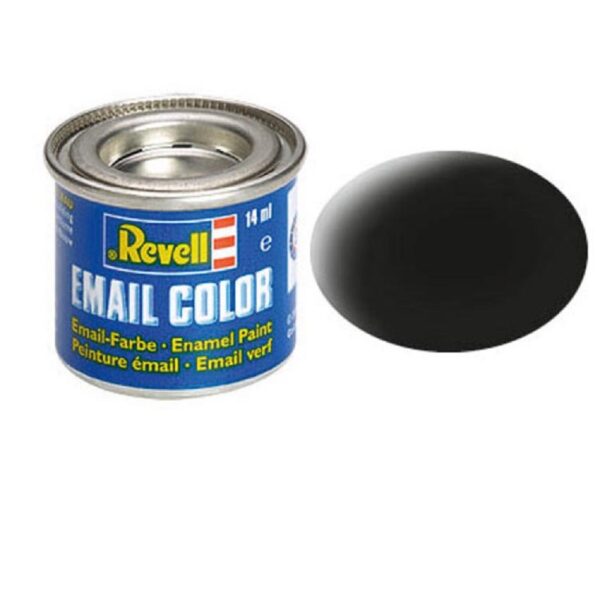 Revell 32108 Matt Black (RAL 9011) Email Color Enamel 14ml