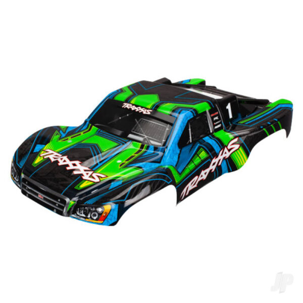 Traxxas TRX6844X Body, Slash 4X4, Green and Blue (painted, decals applied)