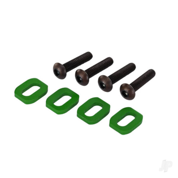 Traxxas TRX7759G Washers, motor mount, aluminium (Green-anodised) (4 pcs)