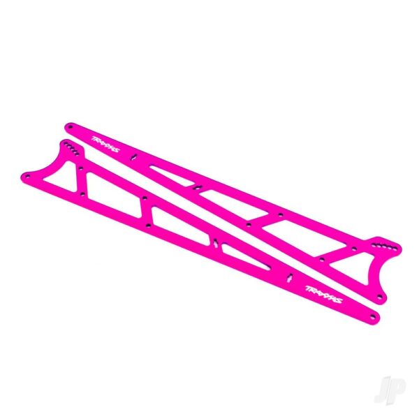 Traxxas TRX9462P Side plates, wheelie bar, Pink (aluminium) (2 pcs)