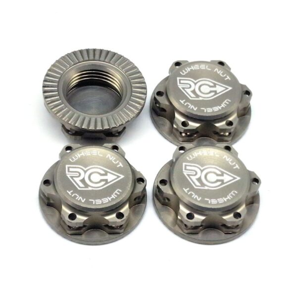 RC Project RCPJ-A033-GY Ultra-Lightweight Wheel Nuts - Fine Thread M12x1.0 (Grey)