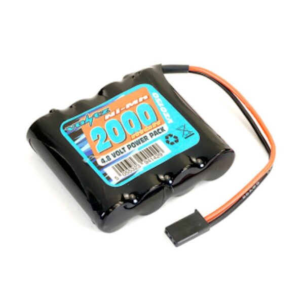 Voltz VZ0150 2000mAh 4.8v RX Straight Pack Battery with Futaba Connector