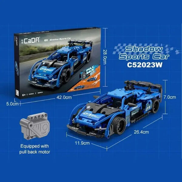 CaDA C52023W 1:18 Shadow Pull-Back Sports Car - 380 pcs - Image 2